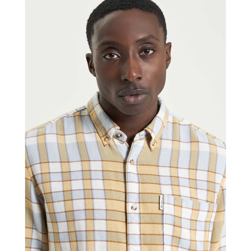 Ben Sherman Crepe Check Long Sleeve Shirt image number 2